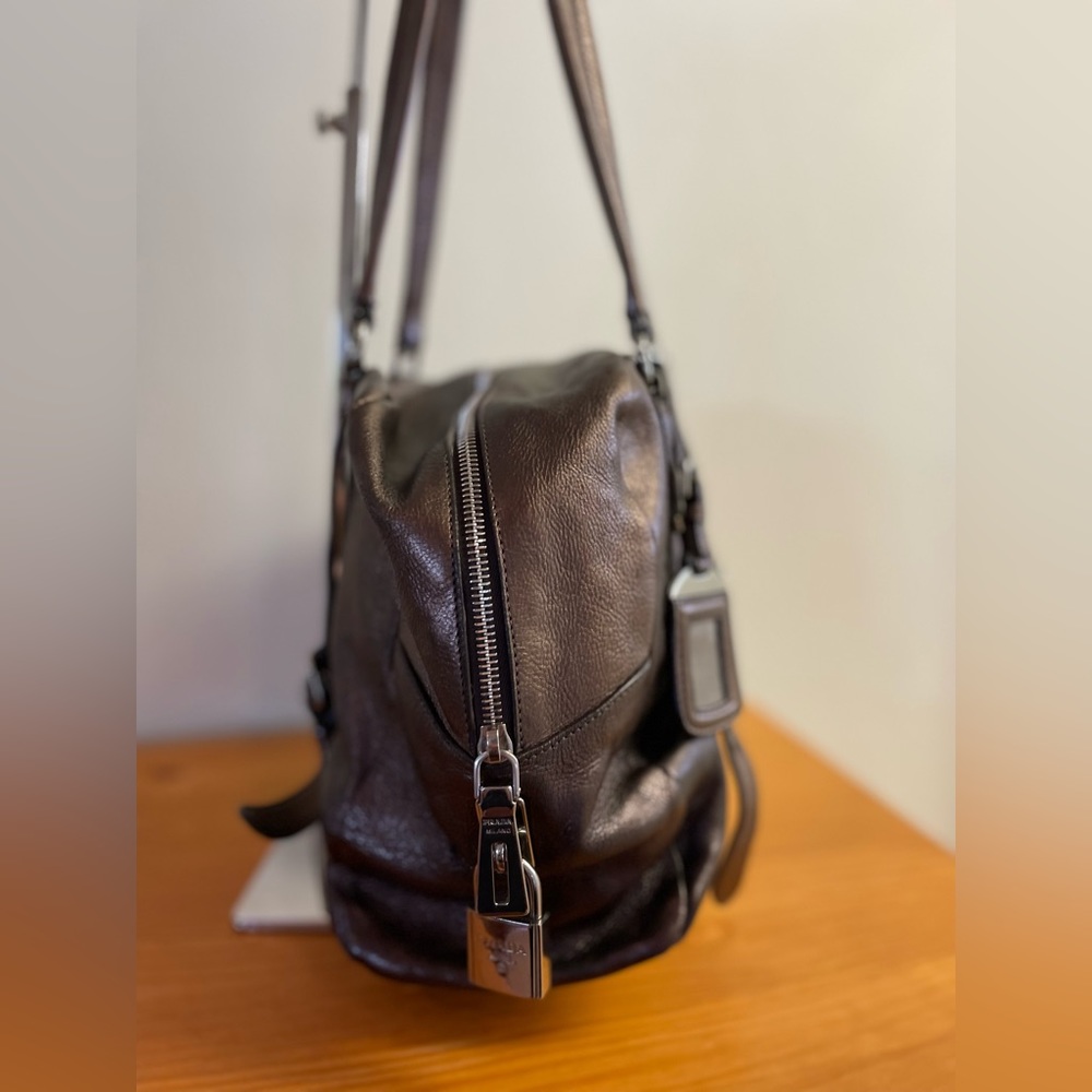 Prada Brown Leather Handbag - Picture 12 of 16